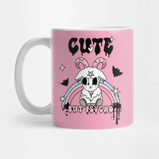 Kawaii Gothic Cute But Psycho Goat Mug